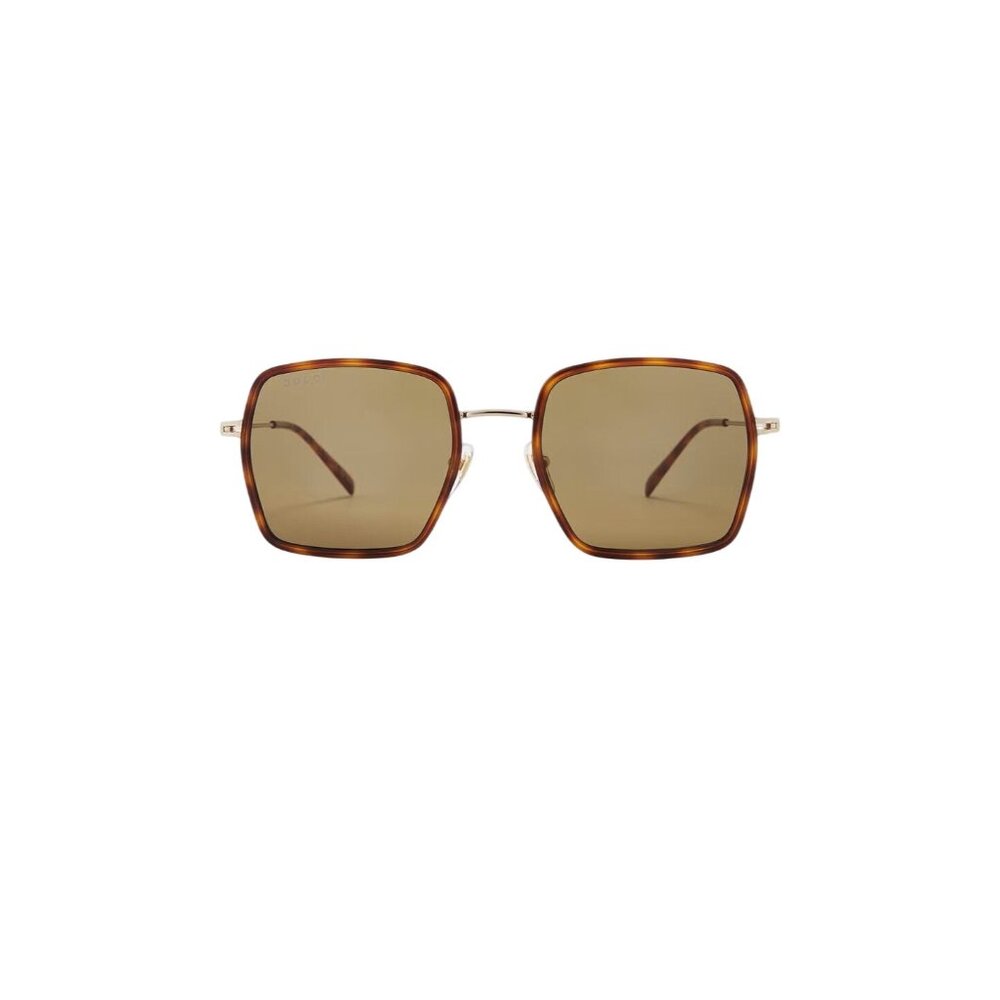 Gucci Square Sunglasses in Havana Gold Brown GG1848S-002 Sunnies - Picture 1 of 12